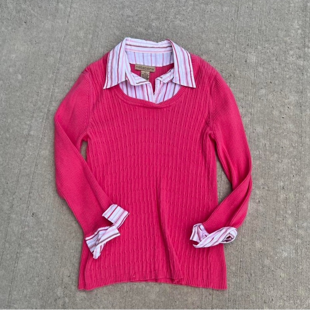 Pink layered Sweater